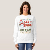 Schneemann & Schneeflockenglitter Sweatshirt (Vorne ganz)