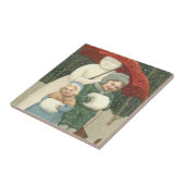 Schneemann Schneekinder Winter Fliese (Seite)