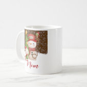 Schneemann, Schneeweihnacht Personalisiert Kaffeetasse (Vorderseite Links)