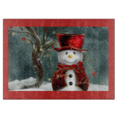 Schneemann Schneidebrett (Vorderseite)