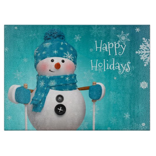 Schneemann Schneidebrett (Vorderseite)