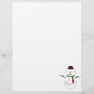Schneemann Schreibwaren Briefbogen