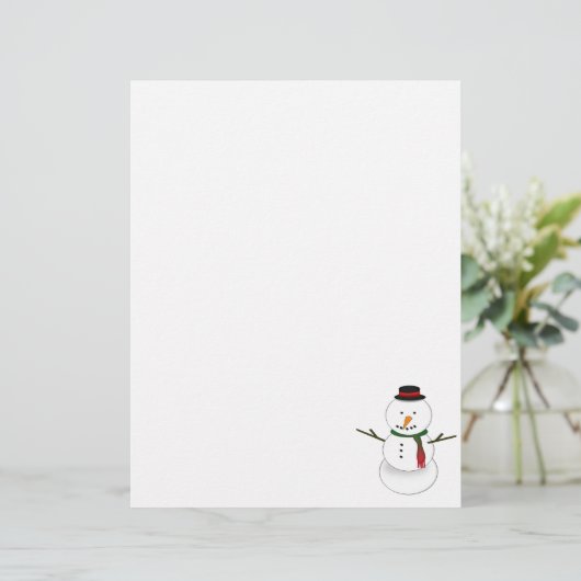 Schneemann Schreibwaren Briefbogen (Stehend Vorderseite)