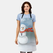 Schneemann Schürze (Getragen)