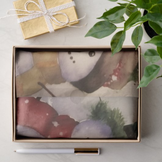 Schneemann Seidenpapier (Geschenk)