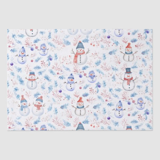 Schneemann Seidenpapier (Vorderseite)