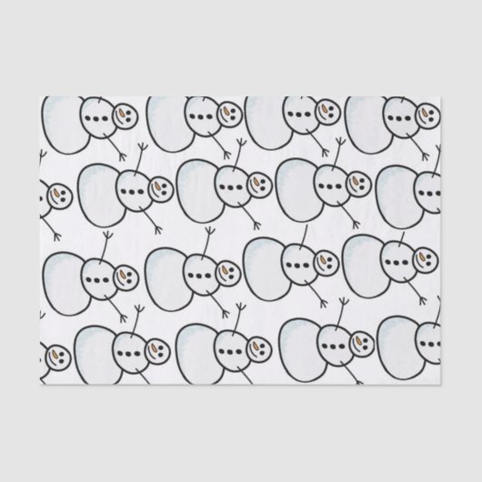 Schneemann Seidenpapier (Vorderseite)