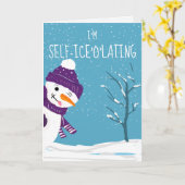 Schneemann-Selbstvereistung Karte (Gelbe Blume)