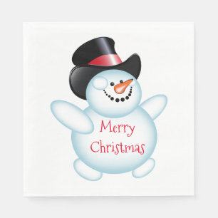 Schneemann Serviette