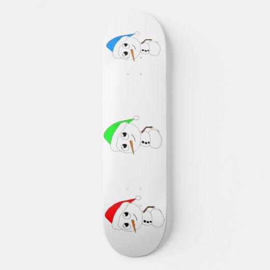Schneemann Skateboard (Vorderseite)