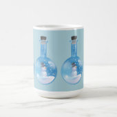 Schneemann snowglobe Flasche Kaffeetasse (Mittel)