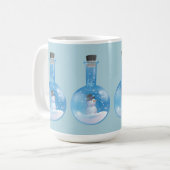 Schneemann snowglobe Flasche Kaffeetasse (Vorderseite Links)