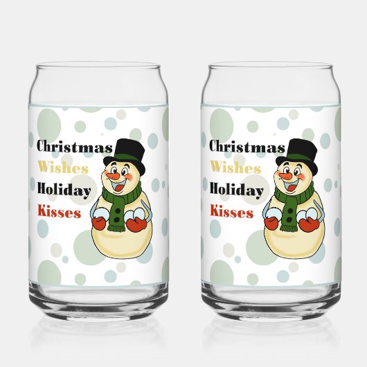 Schneemann-Soda-Glas Dosenglas (Vorderseite)