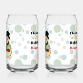 Schneemann-Soda-Glas Dosenglas (Links)