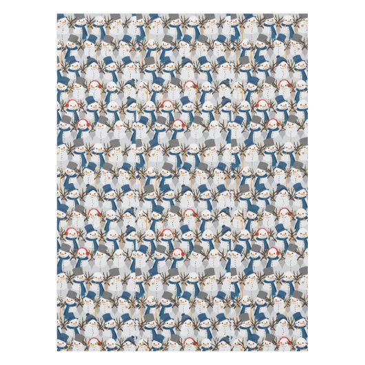 Schneemann-Stapel Tischdecke (Vorderseite)