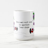 Schneemann stemmt Gewichte mit Spruch Kaffeetasse (Mittel)