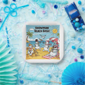 Schneemann-Strand-Bash Pappteller (Party)