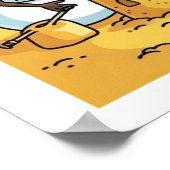 Schneemann-Strand-Bash Poster (Ecke)