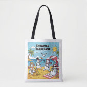 Schneemann-Strand-Bash Tasche (Vorderseite)