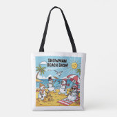 Schneemann-Strand-Bash Tasche (Rückseite)