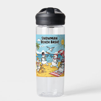 Schneemann-Strand-Bash Trinkflasche