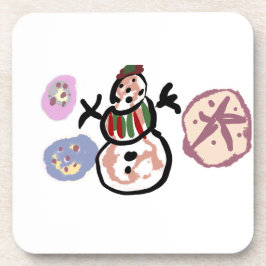 Schneemann süß getränkeuntersetzer