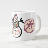 Schneemann süß Jumbo-Tasse (Vorderseite Rechts)