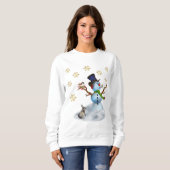 Schneemann-Sweatshirt Sweatshirt (Vorne ganz)