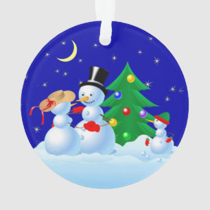 Schneemann-Tanzen Ornament