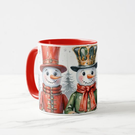 Schneemann Tasse (Vorderseite Links)