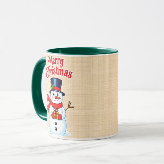Schneemann Tasse (Vorderseite Links)