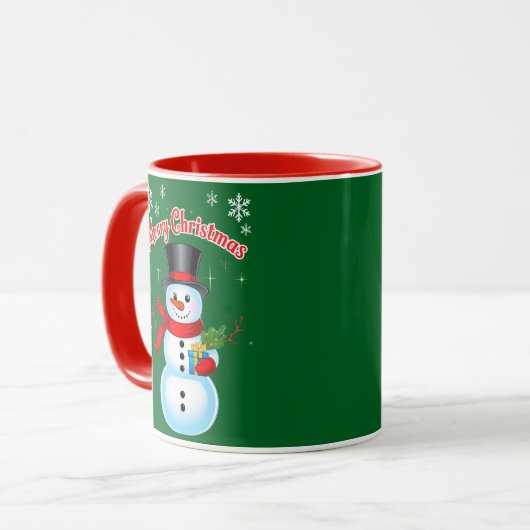 Schneemann Tasse (Vorderseite Links)
