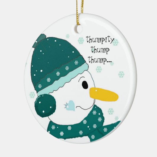 Schneemann - Thumpity Thump Thump Keramik Ornament (Links)