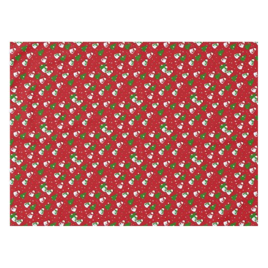 Schneemann Tischdecke (Vorderseite (Horizontal))