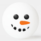 Schneemann Tischtennisball (Rückseite)