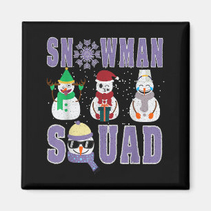 Schneemann-Truppe Lustige Familie passend, Lehrer Magnet
