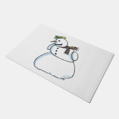 Schneemann-Türmchen Fußmatte (Schrägansicht)