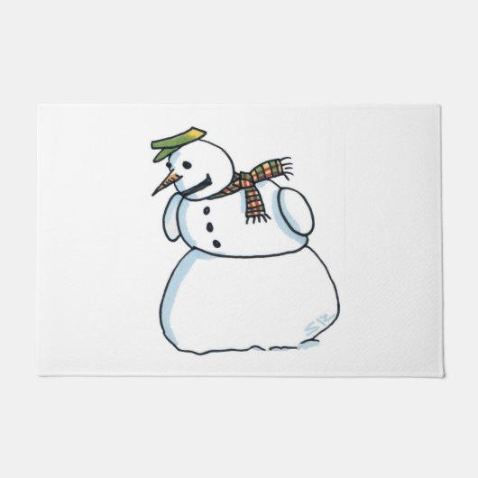 Schneemann-Türmchen Fußmatte (Vorderseite)