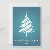 Schneemann u. Ren Feiertagskarte (Rückseite)