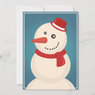 Schneemann u. Ren Feiertagskarte