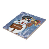 Schneemann u. Ren kundengerecht Fliese (Seite)