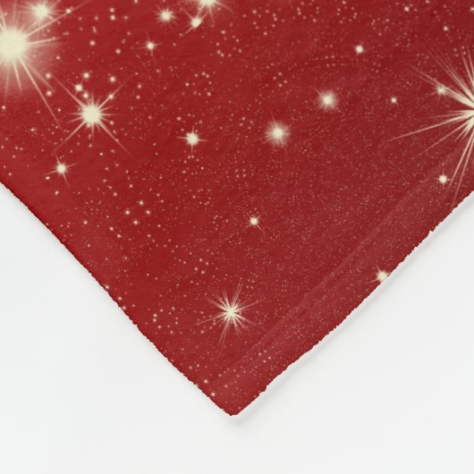 Schneemann über rotem Hintergrund Fleecedecke (Ecke)