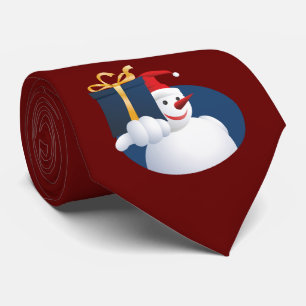 Schneemann übergibt Geschenk... Krawatte