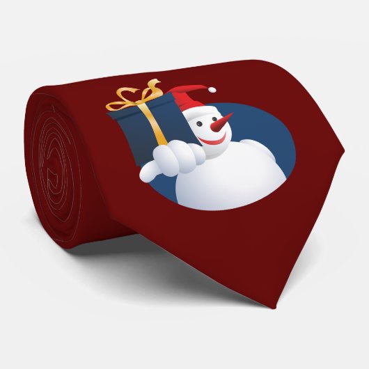 Schneemann übergibt Geschenk... Krawatte (Gerollt)
