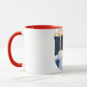 Schneemann übergibt Geschenk... Tasse (Links)