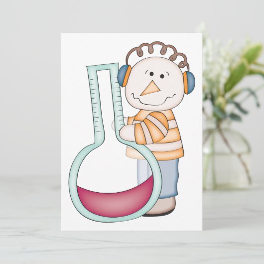 Schneemann überprüft die Temperatur Einladung (Stehend Vorderseite)