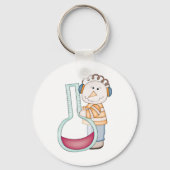 Schneemann überprüft die Temperatur Schlüsselanhänger (Rückseite)