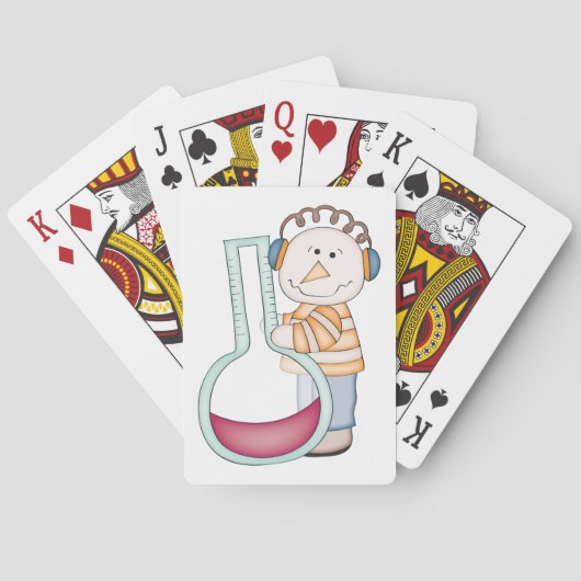 Schneemann überprüft die Temperatur Spielkarten (Rückseite)