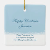 Schneemann-und Baum Babys 1. Weihnachten Keramikornament (Rückseite)