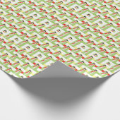 Schneemann und Baum Geschenkpapier (Ecke)